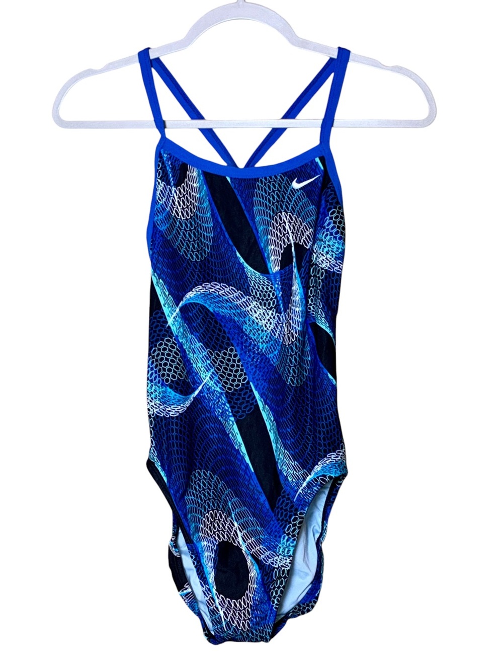 Nike Blue Multi Strappy One-Piece Swimsuit